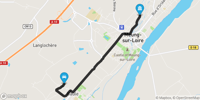 Itinéraire vers Meung-sur-Loire