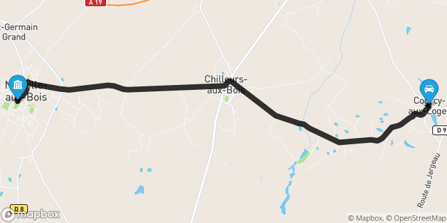 Itinéraire vers Neuville-aux-Bois