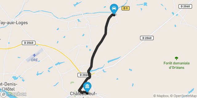 Itinéraire vers Châteauneuf-sur-Loire