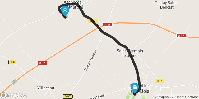 Itinéraire vers Neuville-aux-Bois