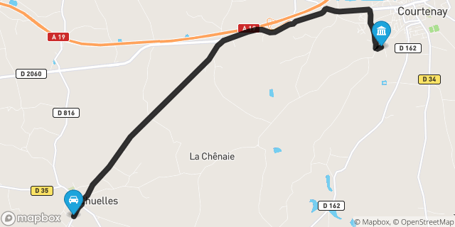Itinéraire vers Courtenay