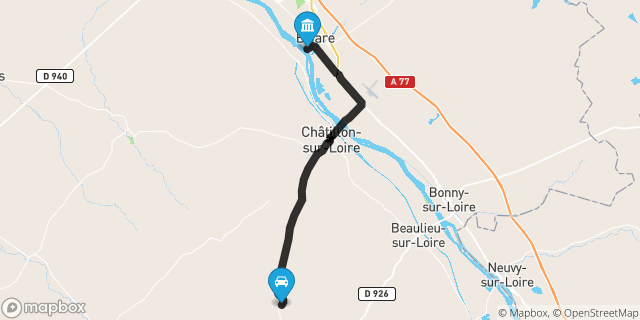 Itinéraire vers Briare