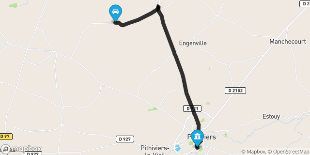 Itinéraire vers Pithiviers