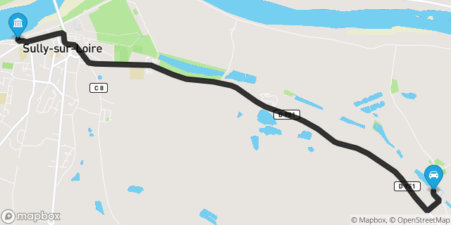 Itinéraire vers Sully-sur-Loire