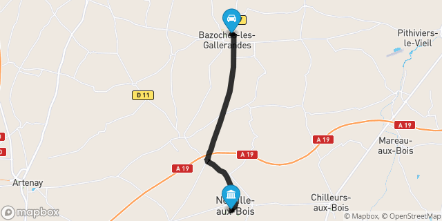 Itinéraire vers Neuville-aux-Bois
