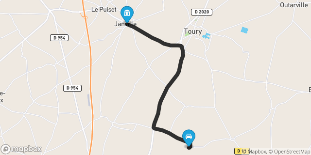 Itinéraire vers Janville
