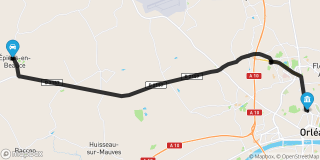 Itinéraire vers Orléans