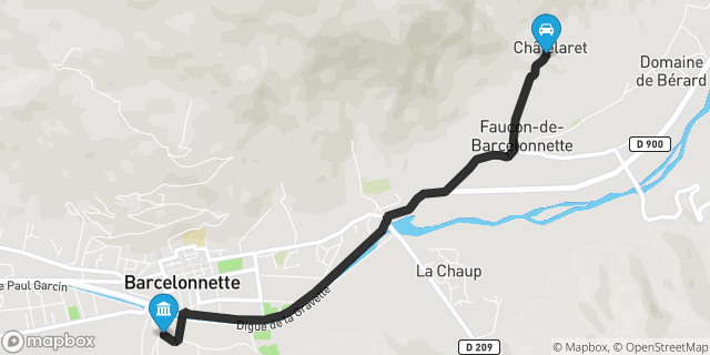 Itinéraire vers Barcelonnette