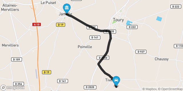 Itinéraire vers Janville