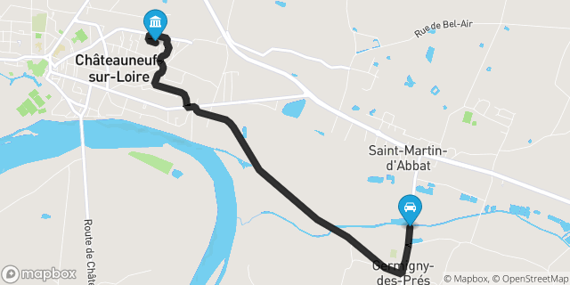 Itinéraire vers Châteauneuf-sur-Loire