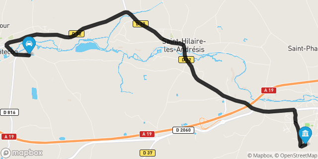 Itinéraire vers Courtenay