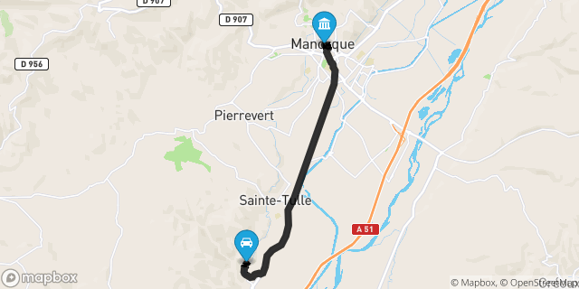 Itinéraire vers Manosque