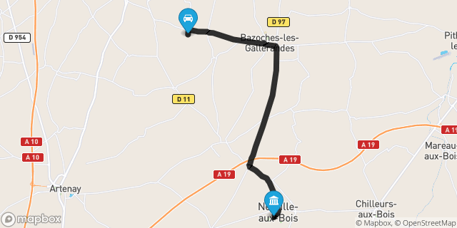 Itinéraire vers Neuville-aux-Bois