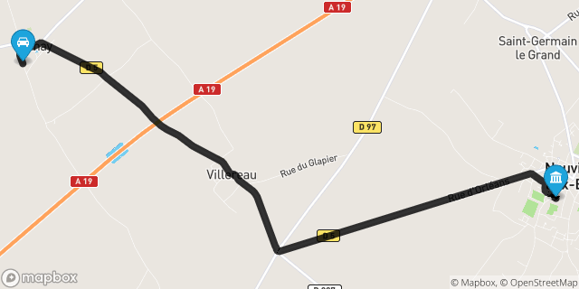 Itinéraire vers Neuville-aux-Bois