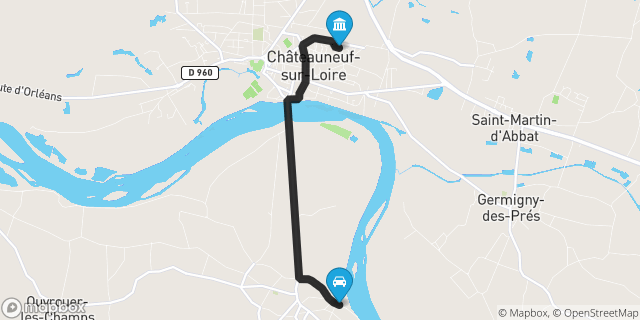 Itinéraire vers Châteauneuf-sur-Loire