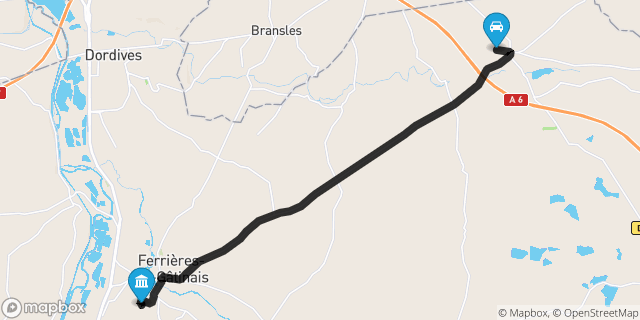Itinéraire vers Ferrières-en-Gâtinais