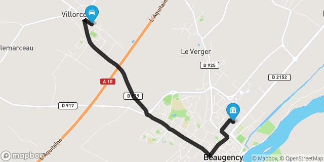 Itinéraire vers Beaugency