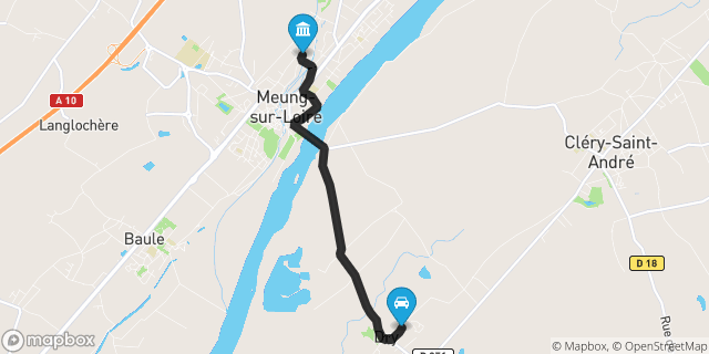 Itinéraire vers Meung-sur-Loire