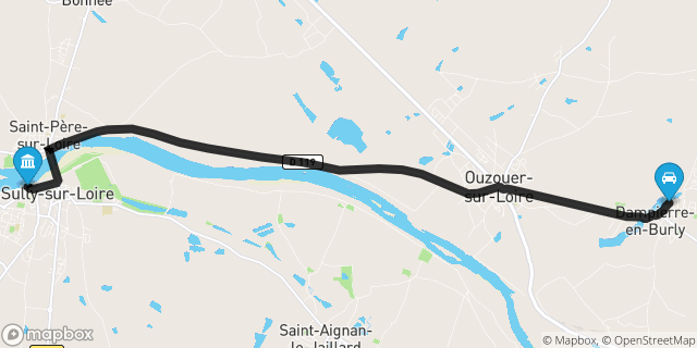 Itinéraire vers Sully-sur-Loire