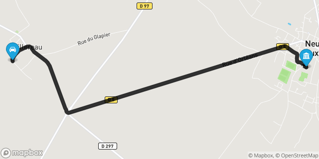 Itinéraire vers Neuville-aux-Bois
