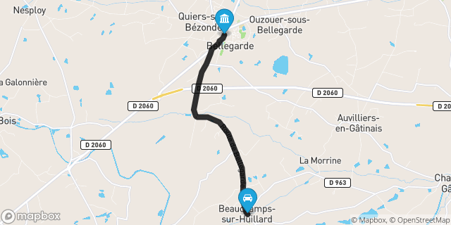 Itinéraire vers Bellegarde