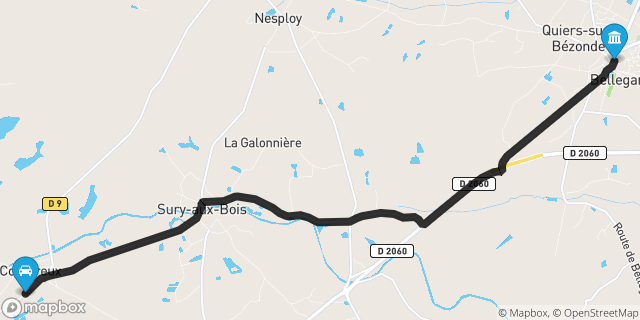 Itinéraire vers Bellegarde