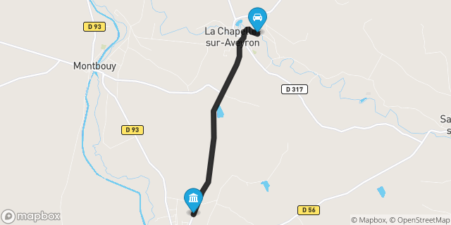 Itinéraire vers Châtillon-Coligny