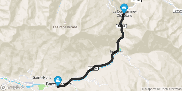 Itinéraire vers Barcelonnette