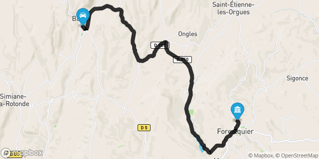 Itinéraire vers Forcalquier