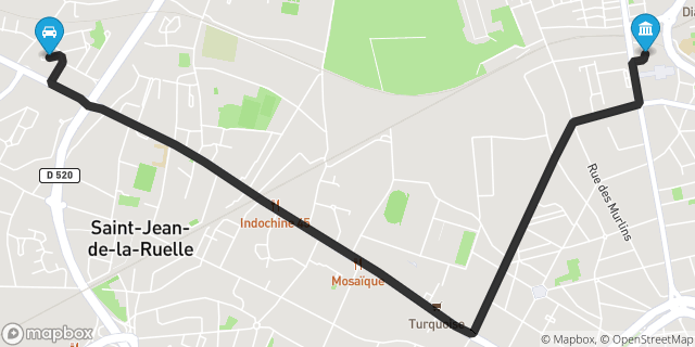 Itinéraire vers Orléans