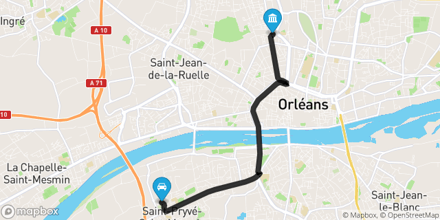 Itinéraire vers Orléans