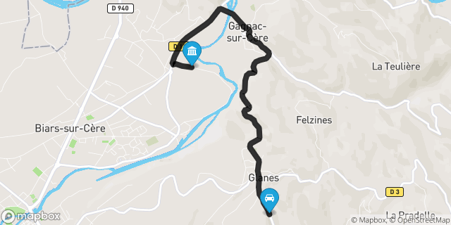 Itinéraire vers Biars-sur-Cère