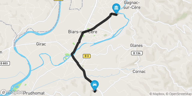 Itinéraire vers Biars-sur-Cère