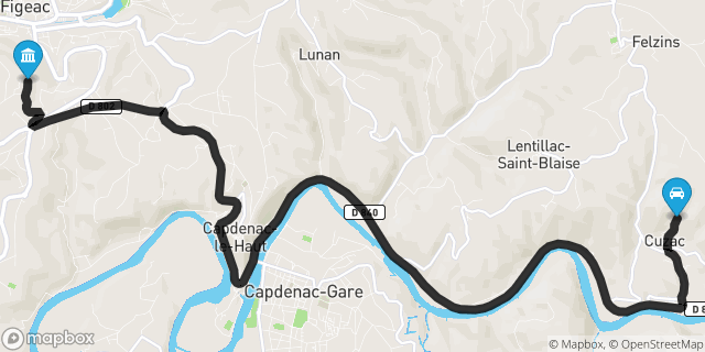 Itinéraire vers Figeac