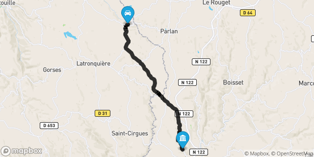 Itinéraire vers Maurs