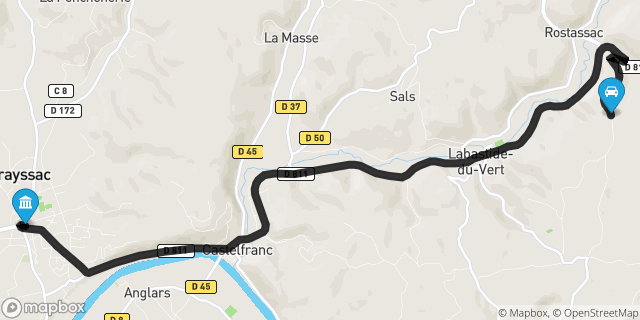 Itinéraire vers Prayssac