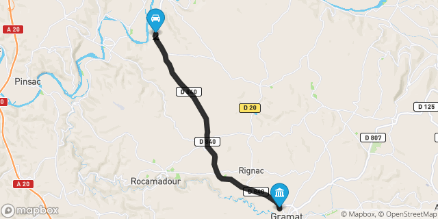 Itinéraire vers Gramat