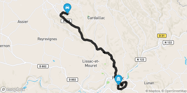Itinéraire vers Figeac