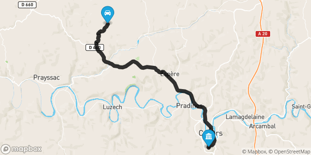 Itinéraire vers Cahors