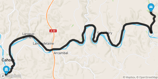 Itinéraire vers Cahors