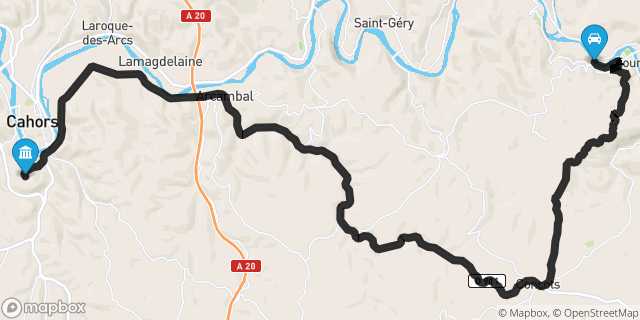 Itinéraire vers Cahors