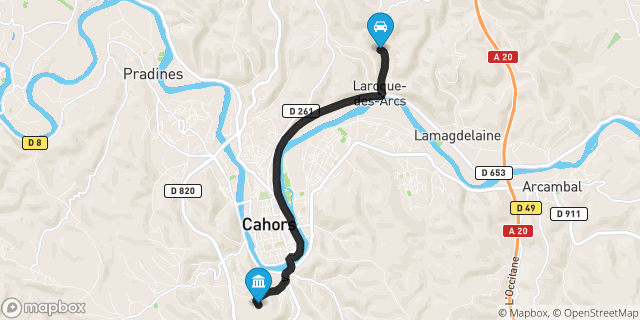 Itinéraire vers Cahors