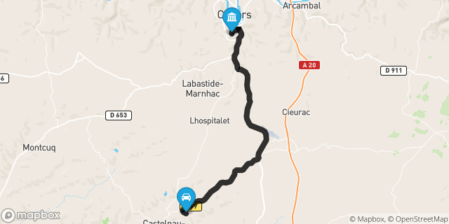 Itinéraire vers Cahors