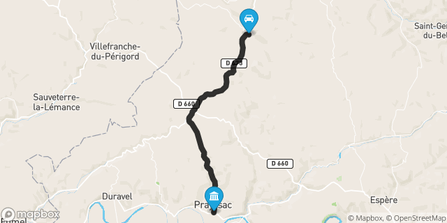 Itinéraire vers Prayssac