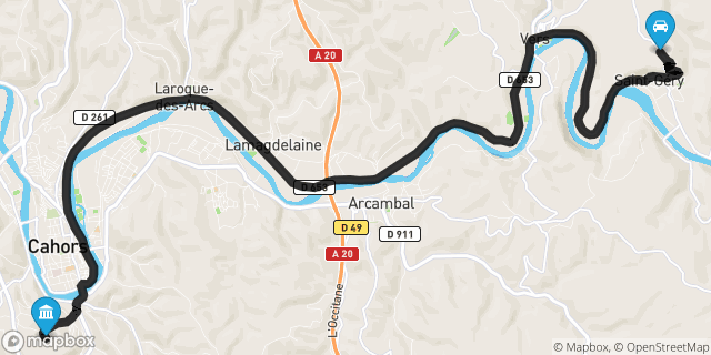 Itinéraire vers Cahors