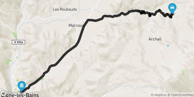 Itinéraire vers Digne-les-Bains