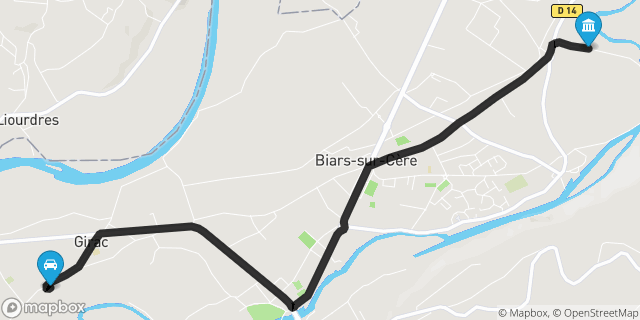 Itinéraire vers Biars-sur-Cère