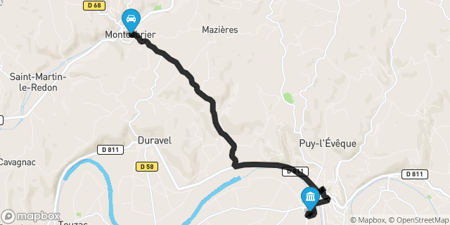 Itinéraire vers Puy-l'Évêque