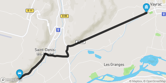 Itinéraire vers Vayrac
