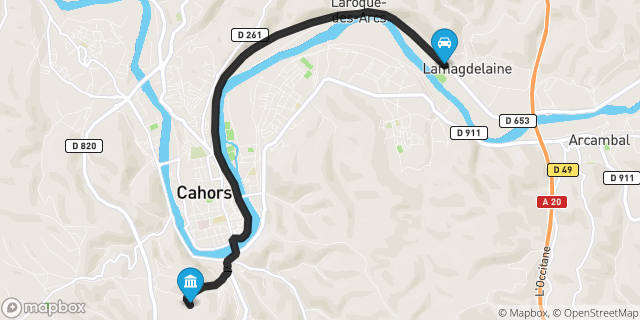 Itinéraire vers Cahors
